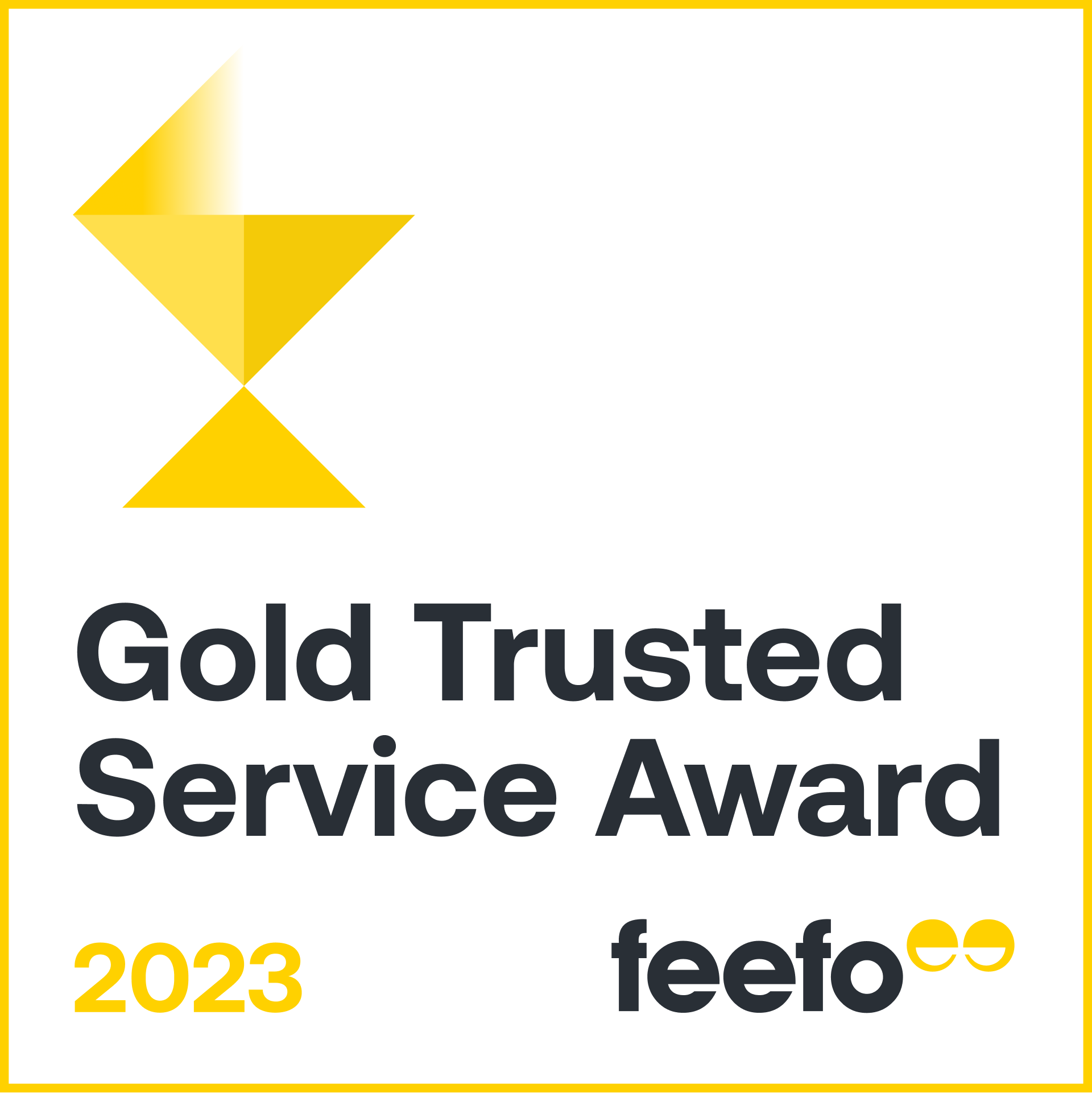 Feefo Gold Trusted Service Award – Badge – 1×1