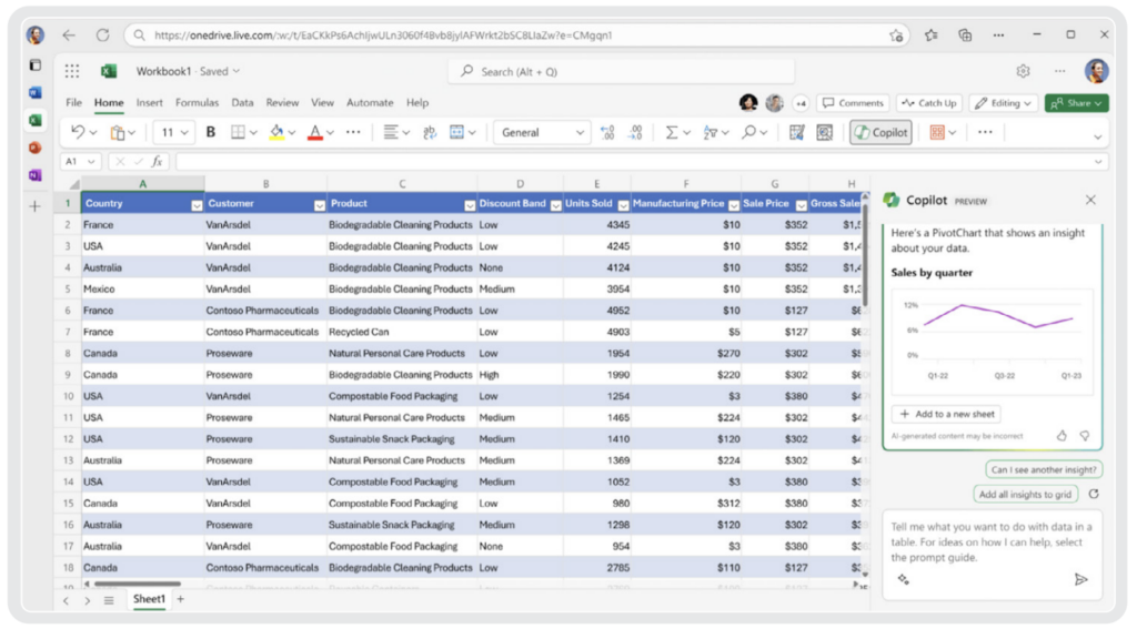 Copilot for Excel